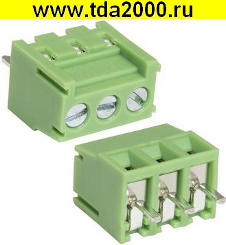 Разъём Клеммник RG302-3.5-03P терминальный блок  (колодка на плату для провода под винт)