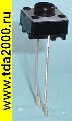 Кнопка Кн01 2pin 6х6х5 шток 1,2мм тактовая