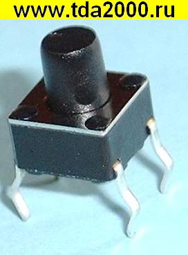 Кнопка Кн01 4pin 6х6х7,3 шток 3,5мм (SWT-6,kft02) тактовая