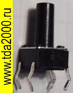 Кнопка Кн01 4pin 6х6х11,0 шток 7,2мм (SWT-6,kft02) тактовая