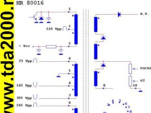 ТДКС (FBT) HR80016 (JF0501-19238, BSC24-N0103, JF0501-19959,30017788) Строчный трансформатор