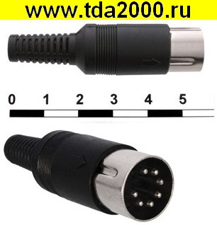 Разъём DIN 7pin штекер на кабель 7-0251 (СШ-7)