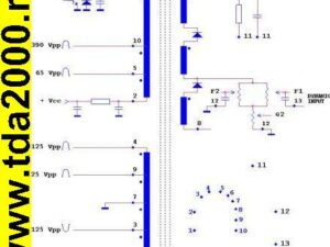 ТДКС (FBT) 6174V-6003 E (..F,..S,BSC29-5562, BSC27-N2215, HR80139, F37N.7002 ) Строчный трансформатор