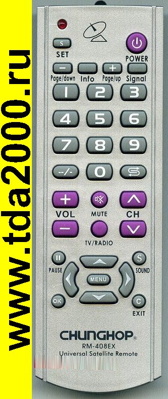 Пульт Chunghop RM-408 EX универс