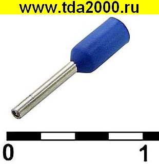 Разъём Наконечник на кабель DN00206 blue (0.75x6mm)