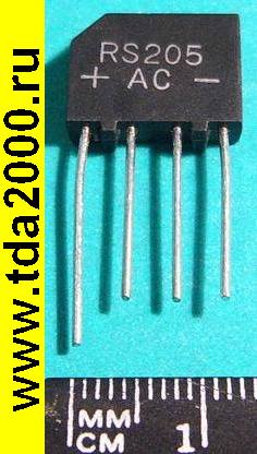 RS205 (2А,500в)(KBP210)(rs207) диодный мост