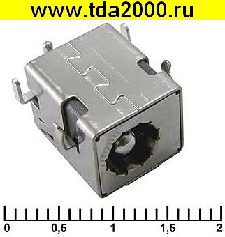 Разъём штырьковый 5,5х2,5 PJ-017 2.5mm гнездо на плату