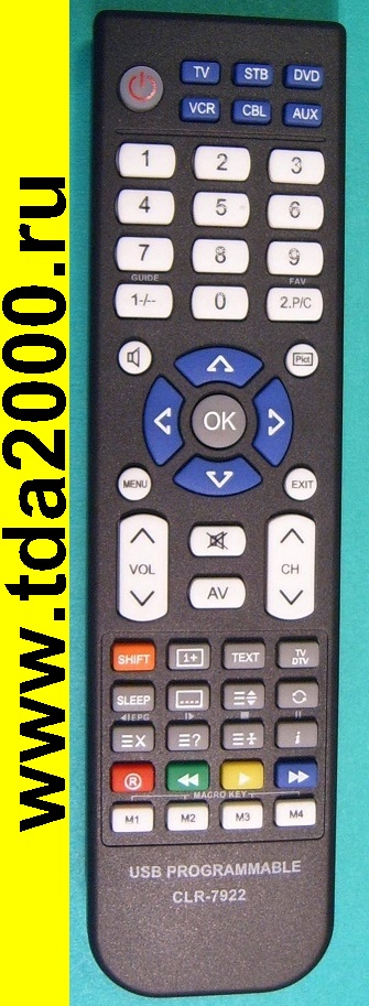 Пульт Clr7922 6in1 программируемый с ПК по USB + обучение