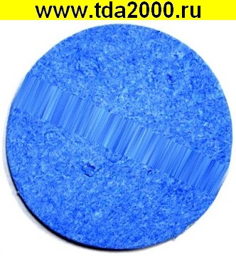 Губка для очистки жала Паяльника d=5см круглая синяя