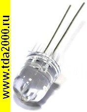 d=10мм красный 8cd 620-635nm 1,9-2,5V светодиод