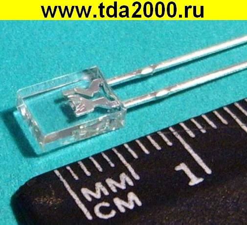 Светодиод прямоугольный 2х5х7мм красный 2000mcd DFL-2507URC