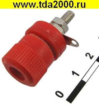 Разъём Банан гнездо 10-0020 красный