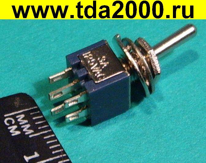 Тумблер SMTS-202 2пол. 6pin