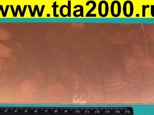 текстолит FR4-2 1.5мм, 100х200 двухсторонний