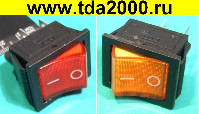 Клавишный 31х25 4pin красный с подсветкой KCD4-201N11CRBA (№24) выключатель рокерный (Переключатель коромысловый)