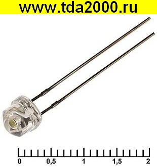 Светодиод мощный белый 3000mcd 6500K 3,4в 5RHWWC 70d