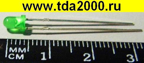 d=3мм зеленый 30-50mcd Gembird светодиод