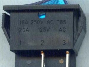 Клавишный 31х25 4pin синий с подсветкой KCD4-201N11CBBA выключатель рокерный (Переключатель коромысловый)