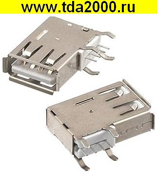 Разъём USB гнездо На плату вертикально USB-A-108