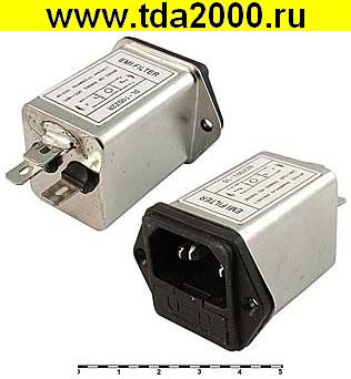 220в Сетевой фильтр DL-10DZ2R 10A. 250V