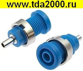 Разъём Банан гнездо ZP014 4mm Panel-mount Socket,BLUE