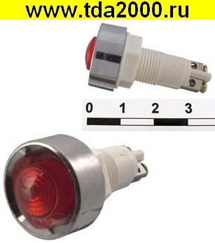 Лампа неоновая в корпусе N-836-R 220VAC