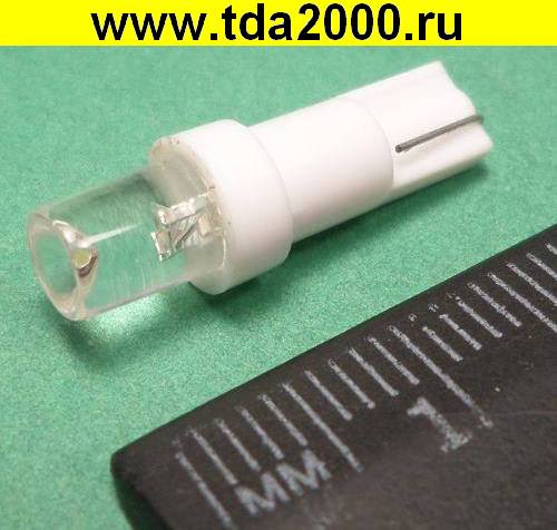 Автолампа светодиодная без цоколя т5 белая 1 led