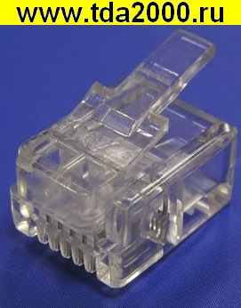 Разъём RJ-12 (TP-6P4C) штекер телефонный