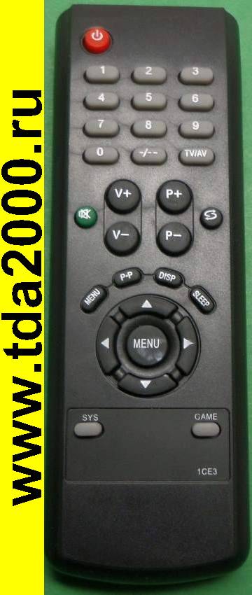 Пульт Supra 1CE3 черный (VR) (Erisson, RAINFord TFS-7497SC)