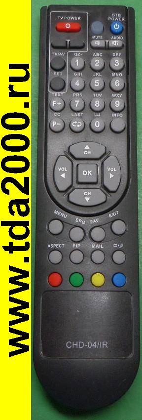 Пульт Telekarta СHD-04/IR Continent (обучаемыe 4 кнопки для TV)[sat] (телекарта)