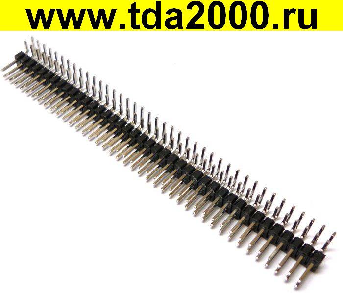 Разъём для плат 2.54мм PLD-80R штыревая шаг 2.54 2 ряда вилка