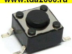 Кнопка Кн01 smd 6х6х4,3 smd11мм шток 0,5мм (KAN0641-0431B) тактовая
