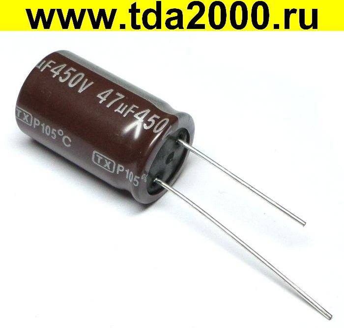 47 мкф 450в 16х25 105°C Jamicon TX конденсатор электролитический