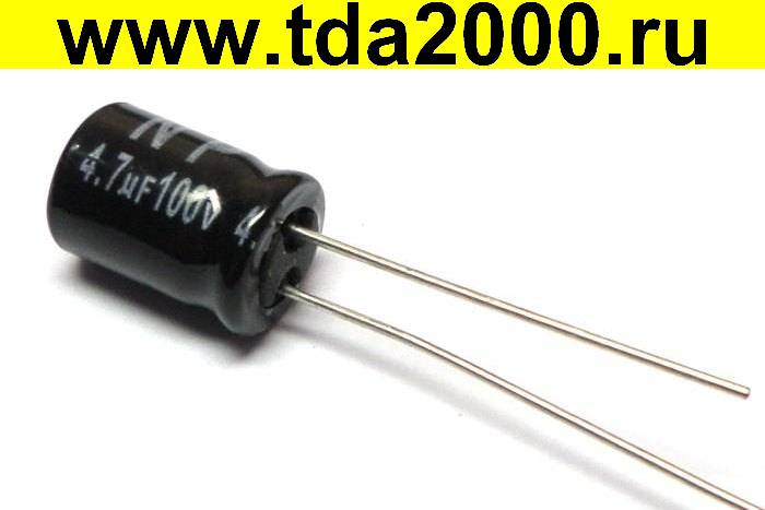 4,7 мкф 100в 8х11 неполярный конденсатор электролитический
