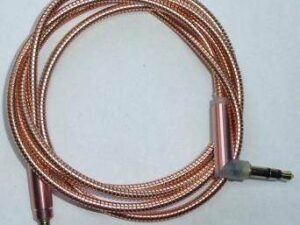 Аудио 3,5 штекер~Аудио 3,5 штекер шнур 1м угловой металлический (AUX)