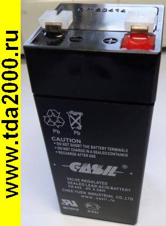 Аккумулятор 4в 4,5Ач Casil CA445 (100х46х46) свинцовый