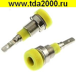 Разъём Банан гнездо ZP007 2mm Panel-mount Socket YELLOW