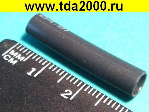 Трубка-кембрик 4,8 х 30мм черная с клеевым слоем внутри