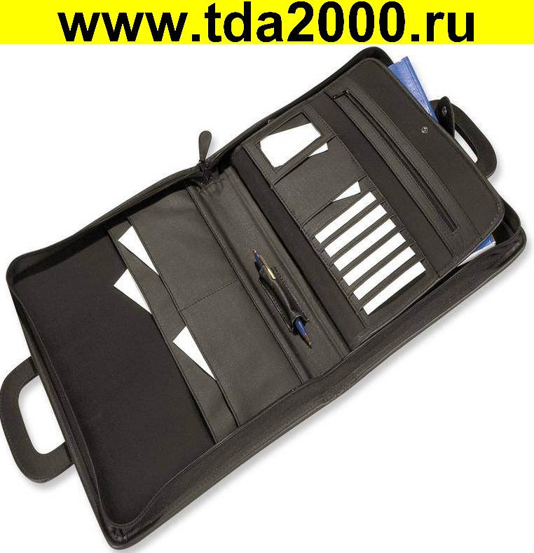 Сумка мягкая для инструментов(кожзам)черная с ручкой на молнии(30,5х21,5см)