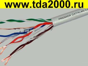 Кабель Витая пара UTP-4 5E (7x0.16 CCA) неэкранированная витая пара 4 пары 5E-категории (многожильный 26AWG омедненный)