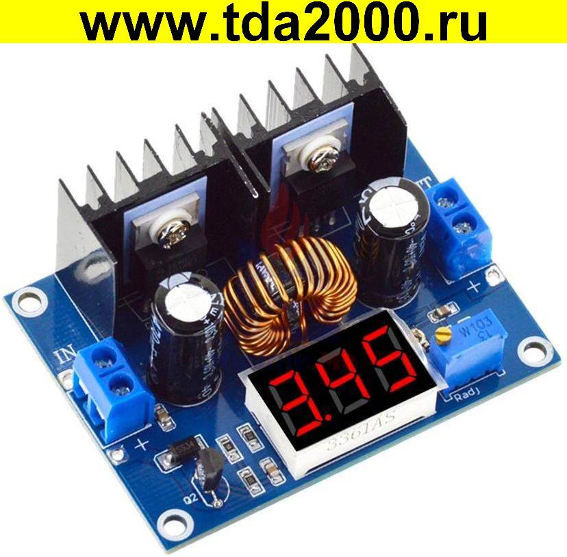 DC-DC преобразователь вход 4-40в выход 1,25-36в XL4016 8A 200 Вт с вольтметром
