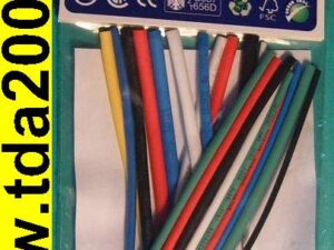 Набор термоусадочных трубок по 10см (диаметр 1мм - 5шт, 1,5мм - 5шт, 2мм - 6шт, 2,5мм - 4шт)