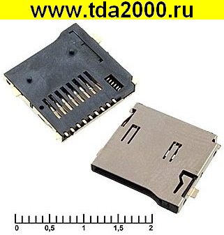Разъём Держатель micro-SD SMD 9pin ejector