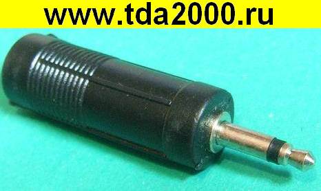 Аудио 3,5 моно штекер~Аудио 6,3 моно гнездо Переходник пластик