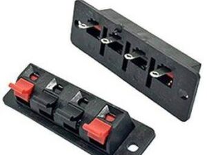 Разъём Корпусной терминал на 4 вывода для подключения динамиков аудио нажимной Зажим (модель 10-0032)