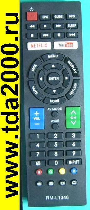 Пульт Sharp RM-L1346 [lcd tv] NETFLEX , YOUTUBE унив.