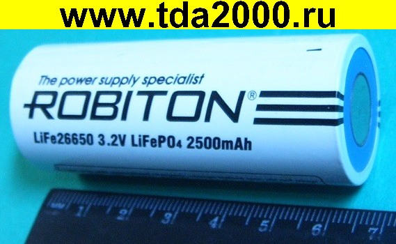 Элемент (26650) LiFe26650 Robiton (без защиты) 3,2в, аккумулятор