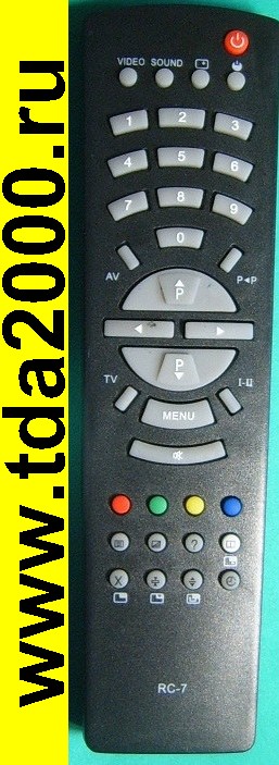 Пульт Rubin RC-7 TXT org.box черный(M/C)