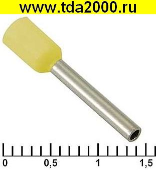 Разъём Наконечник на кабель DN01012 yellow (1.4x12mm)