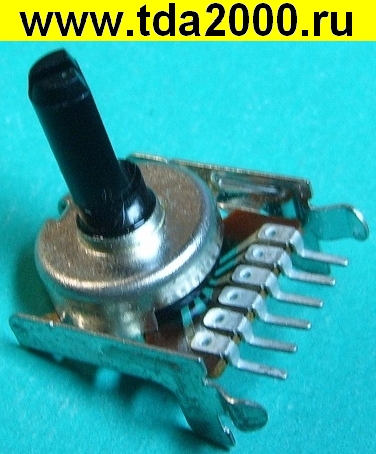 6ног в один ряд,16мм,100ком,под пайку,линейный резистор переменный